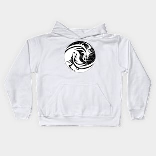 Dragon Yin Yang Chest Logo Kids Hoodie